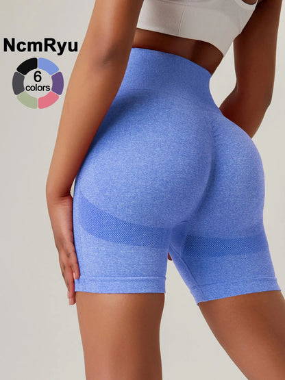 Women'S High Waist Workout Stretch Shorts Butt Lifting Tummy Control Ruched Booty Smile Yoga Short Pants High Waisted Shorts Athletic Wear Shorts Sport Shorts