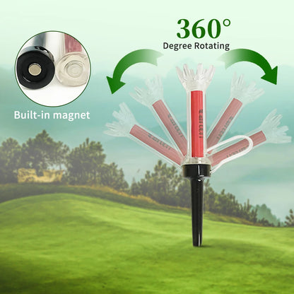 5Pcs Golf Tee,With Magnetic Plastic Golf Tee, 3 Sizes (79Mm/85Mm/90Mm), 360Degree Bounce New Gift,Golf Training Practice