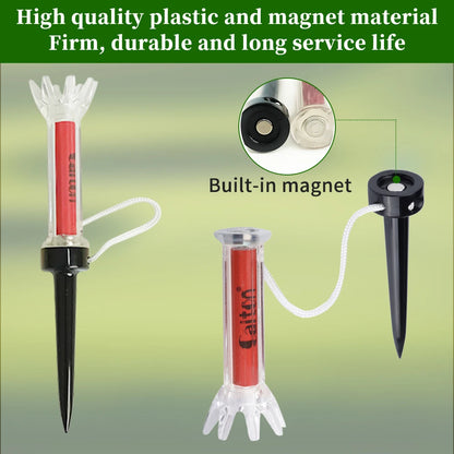 5Pcs Golf Tee,With Magnetic Plastic Golf Tee, 3 Sizes (79Mm/85Mm/90Mm), 360Degree Bounce New Gift,Golf Training Practice