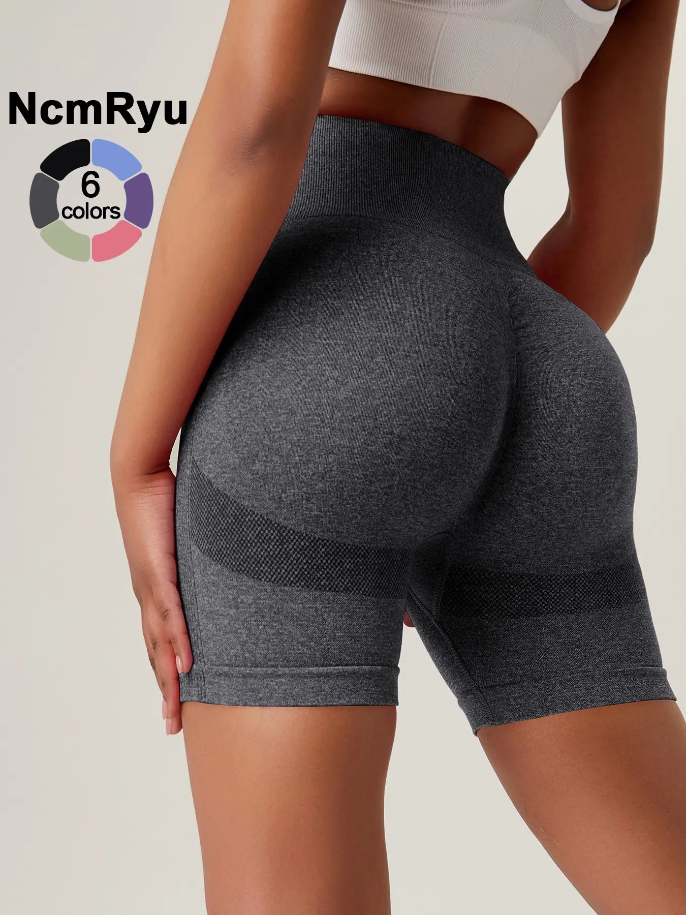 Women'S High Waist Workout Stretch Shorts Butt Lifting Tummy Control Ruched Booty Smile Yoga Short Pants High Waisted Shorts Athletic Wear Shorts Sport Shorts